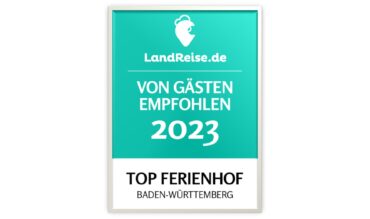 Auszeichnung TOP FERIENHOF 2023