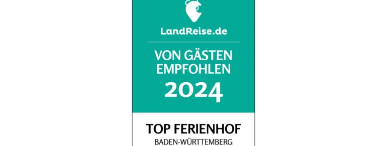 Auszeichnung TOP FERIENHOF 2024